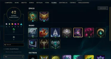 Bronze 1 com 25 Champs e 46 Skins ( Mais de 30 Jogos )