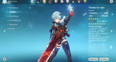 Conta 57 com Kazuha, Raiden, Xiao, Childe, Eula, Albedo...