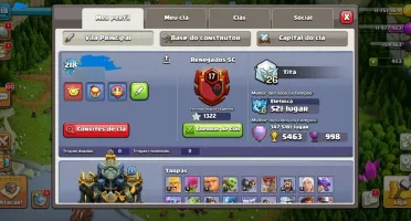 CV17 Quase Full - Clash of Clans + Conta Top Clash Royale