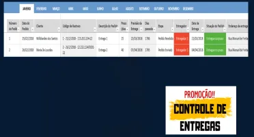 Planilha para Controle de Entregas