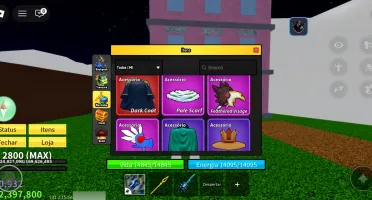 Conta Blox Fruits Lv MAX 2800 + CDK + Soul Guitar + Mamute