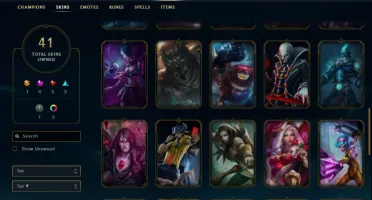 CONTA LOL PLATINA 2- 135 CHAMPS - YASUO EMISSARIO- 32K EA