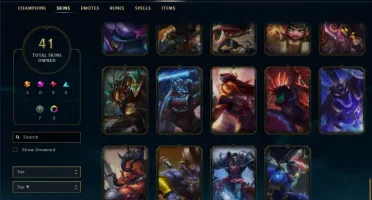 CONTA LOL PLATINA 2- 135 CHAMPS - YASUO EMISSARIO- 32K EA