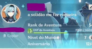 Conta com Klee, Eula, Keqing, Qiqi e Mona