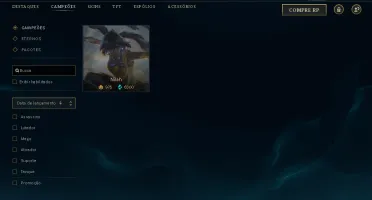 Conta League of Legends, muitas skins, emote Mestre, e mais