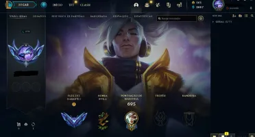Conta League of Legends, muitas skins, emote Mestre, e mais
