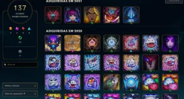 CONTA COM 110 CHAMPIONS E 82 SKINS