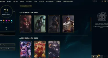 Conta Antiga Lol / League 02/2014 Com Skins Da Época