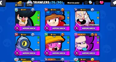 Conta Braw Stars Bem Upada com 130 Skins