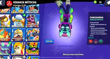 Conta Braw Stars Bem Upada com 130 Skins