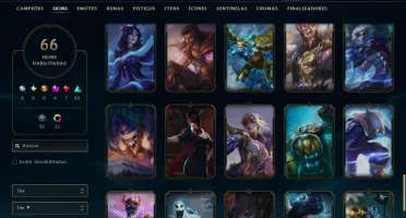 Ouro 4 com 130 Champs e 66 Skins +4 Prestigios