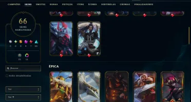 Ouro 4 com 130 Champs e 66 Skins +4 Prestigios