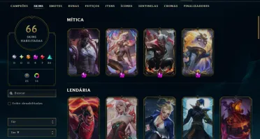 Ouro 4 com 130 Champs e 66 Skins +4 Prestigios