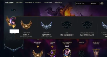 Ouro 4 com 130 Champs e 66 Skins +4 Prestigios