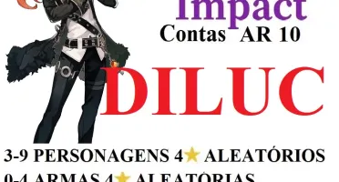 CONTA INICIANTE COM PERSONAGEM DILUC 5⭐ - AR10