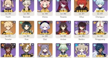 CONTA GENSHIN AR59✨14 LENDÁRIOS⭐7 ARMAS 5⭐SHOGUN+LUZ DO 🔪⭐