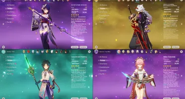 CONTA GENSHIN AR59✨14 LENDÁRIOS⭐7 ARMAS 5⭐SHOGUN+LUZ DO 🔪⭐