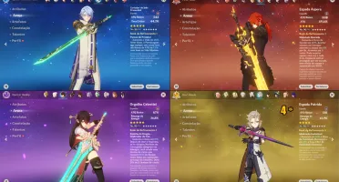 CONTA GENSHIN AR59✨14 LENDÁRIOS⭐7 ARMAS 5⭐SHOGUN+LUZ DO 🔪⭐