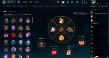 CONTA LOL PLAT COM 167 SKINS E SKINS LIMITADAS