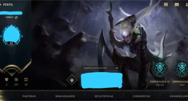 Conta WildRift, Esmeralda 4, WINRATE e MMR Alto e +