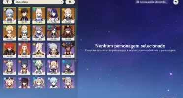 Conta Genshin Impact AR 56 10 personagens e 4 armas 5 stars