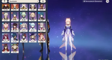 Conta Genshin Impact AR 56 10 personagens e 4 armas 5 stars