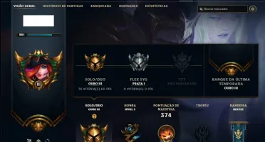 Conta ouro 3 com 120 Champs e 82 skins + 6 Vitoriosas