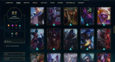 Conta ouro 3 com 120 Champs e 82 skins + 6 Vitoriosas