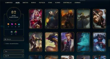 Conta ouro 3 com 120 Champs e 82 skins + 6 Vitoriosas