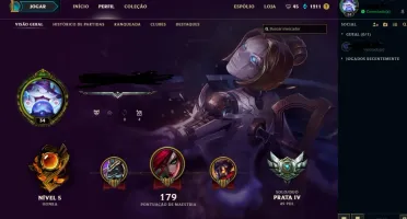 Conta prata IV 37 campeões, 11 Skins
