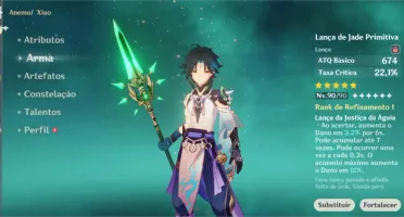 AR55 - Xiao, Eula, Diluc, Jean + Armas T5