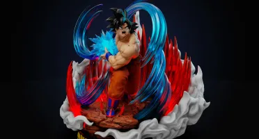 Goku Kaio-ken - Saga Saiyan DBZ 3D STL