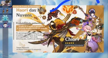 Conta genshin com melhores personagens e com muita exploraçã