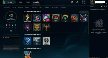Conta UNRANKED LVL 27 + 27 Champs + 2 Skins