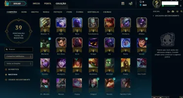 Conta UNRANKED LVL 27 + 27 Champs + 2 Skins