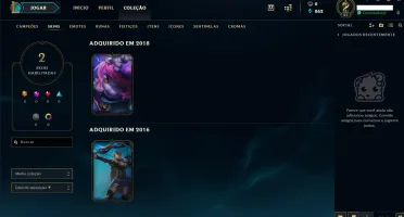 Conta UNRANKED LVL 27 + 27 Champs + 2 Skins
