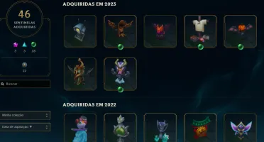 CONTA PLAT 2 / VARIAS SKINS LOL E TFT