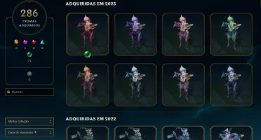 CONTA PLAT 2 / VARIAS SKINS LOL E TFT