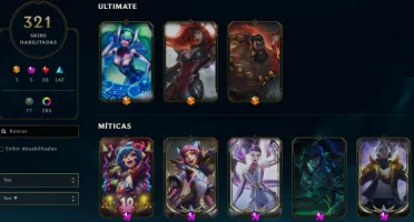 CONTA PLAT 2 / VARIAS SKINS LOL E TFT