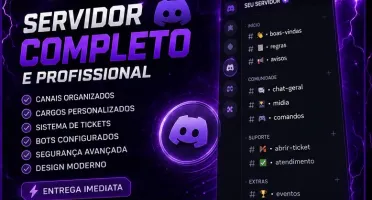 **Servidor Discord Completo + Bots + Tickets + Cargos | Entr