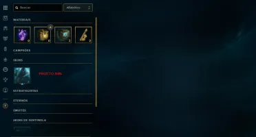 CONTA UNRANKED C/ MECH ATROX, RIVEN ESPADA VALOROSA E +SKINS