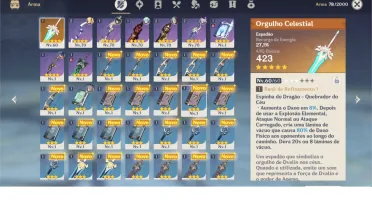 Conta Genshin AR 42 Possui Venti