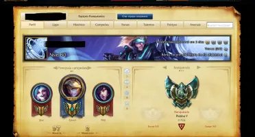 Conta League of Legends platina 5