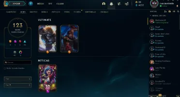 CONTA VALORANT DO BETA COM VÁRIAS SKINS TOP + 123 SKINS LOL