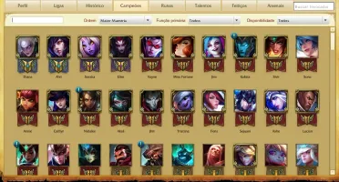CONTA DIAMANTE V, VÁRIOS CHAMPIONS/SKINS