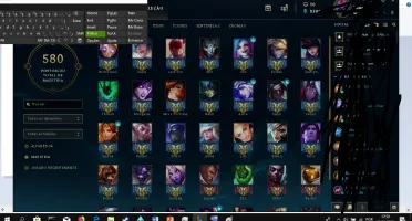 Conta de LoL (elo passado plat soloq), 180+ skins, all champ