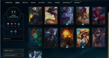 Conta Unranked (EX DIAMANTE) com 51 Champs e 11 Skins + RP