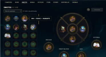 Conta Unranked (EX DIAMANTE) com 51 Champs e 11 Skins + RP