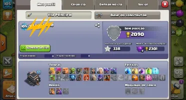 CONTA CLASH OF CLANS CV9 + CLASH ROYALE 6 LENDÁRIAS