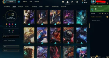 VENDO CONTA LOL 113 SKINS E SO FALTA 7 CHAMPS PRA TER TODOS!
